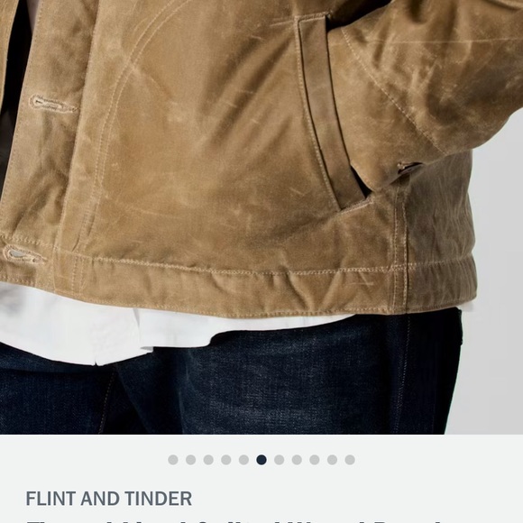 FLINT AND TINDER
Flannel-Lined Quilted Waxed Rancher
 in Field Tan - Picture 7 of 10